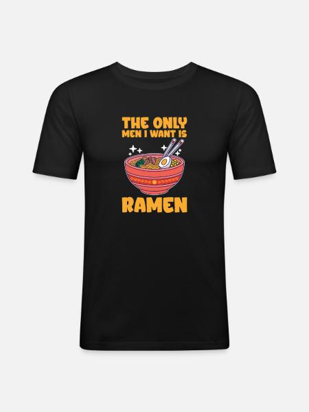 Ramen - T-shirt près du corps Homme - noir