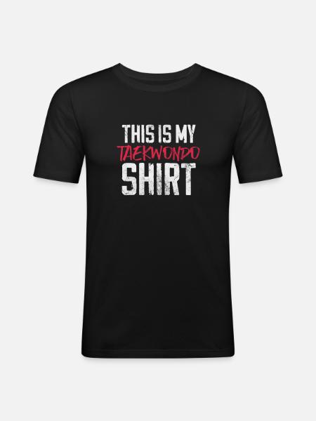 Taekwondo - T-shirt près du corps Homme - noir