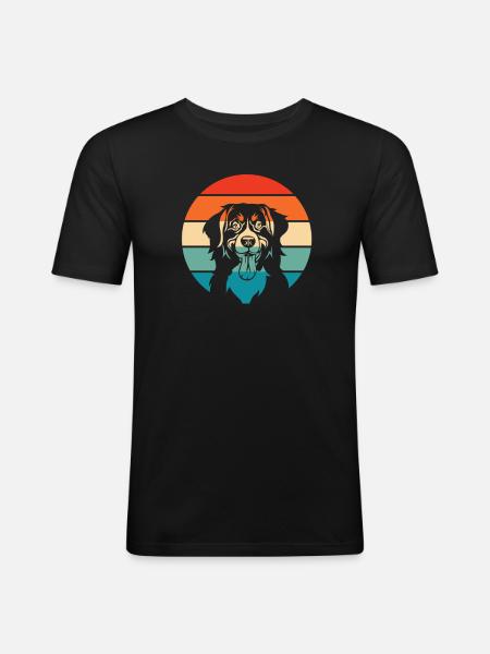 Bernese Mountain Dog - Men's Slim Fit T-Shirt - black