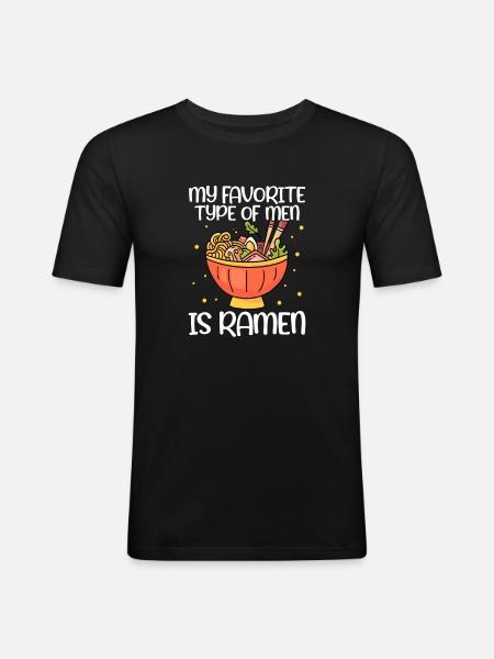 Ramen - Men's Slim Fit T-Shirt - black