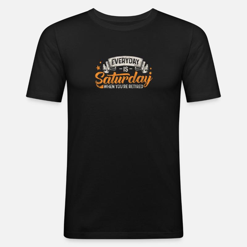 Ruhestand - Männer Slim Fit T-Shirt - Schwarz