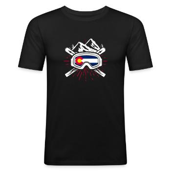 Colorado - Men's Slim Fit T-Shirt - black - Front - Nik (191cm)
