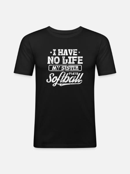 Softball - T-shirt près du corps Homme - noir