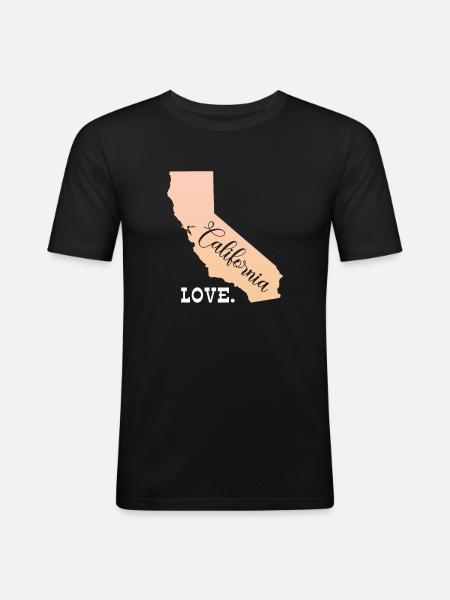 California - Men's Slim Fit T-Shirt - black
