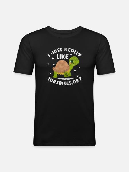 Turtle - Men's Slim Fit T-Shirt - black