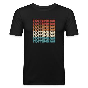 Tottenham United Kingdom UK England Gift - Men's Slim Fit T-Shirt - black - Front - Nik (191cm)