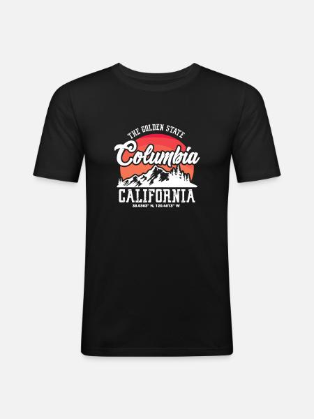 Columbia California - Men's Slim Fit T-Shirt - black