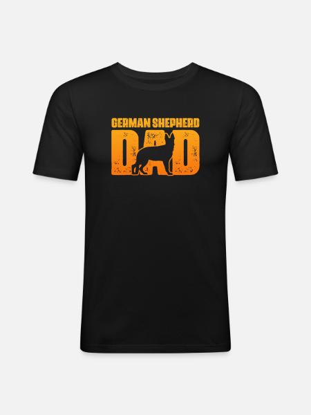 German Shepherd Father - Men's Slim Fit T-Shirt - black