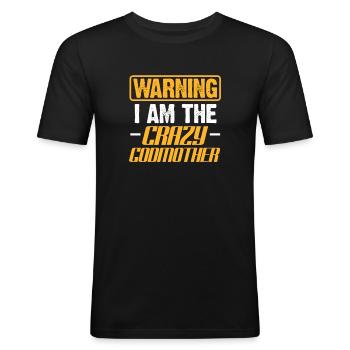 Patin - Männer Slim Fit T-Shirt - Schwarz - Vorne - Nik (191cm)