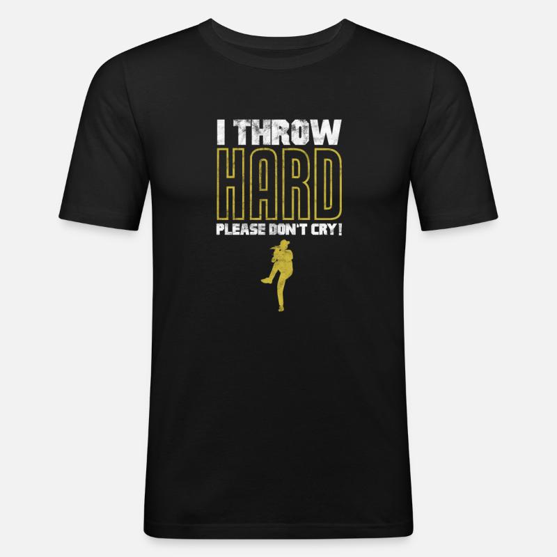 Softball - Männer Slim Fit T-Shirt - Schwarz