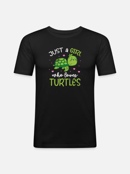 Turtle - Men's Slim Fit T-Shirt - black
