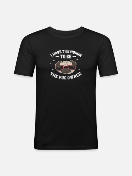 Pug - Men's Slim Fit T-Shirt - black