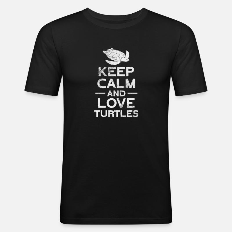 Turtle - Men's Slim Fit T-Shirt - black