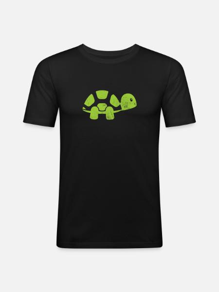 Turtle - Men's Slim Fit T-Shirt - black