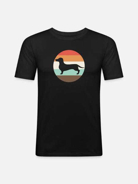 Dachshund - Men's Slim Fit T-Shirt - black