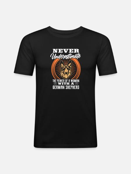 German Shepherd Mother - Men's Slim Fit T-Shirt - black