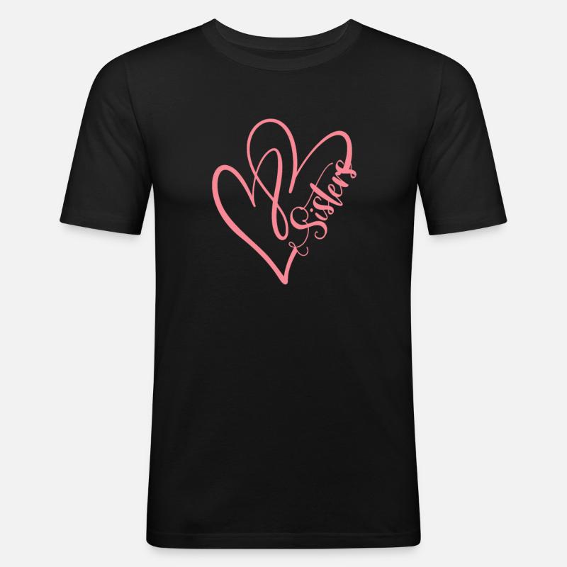 Schwester - Männer Slim Fit T-Shirt - Schwarz