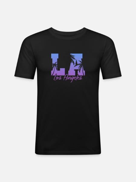 Los Angeles - Men's Slim Fit T-Shirt - black
