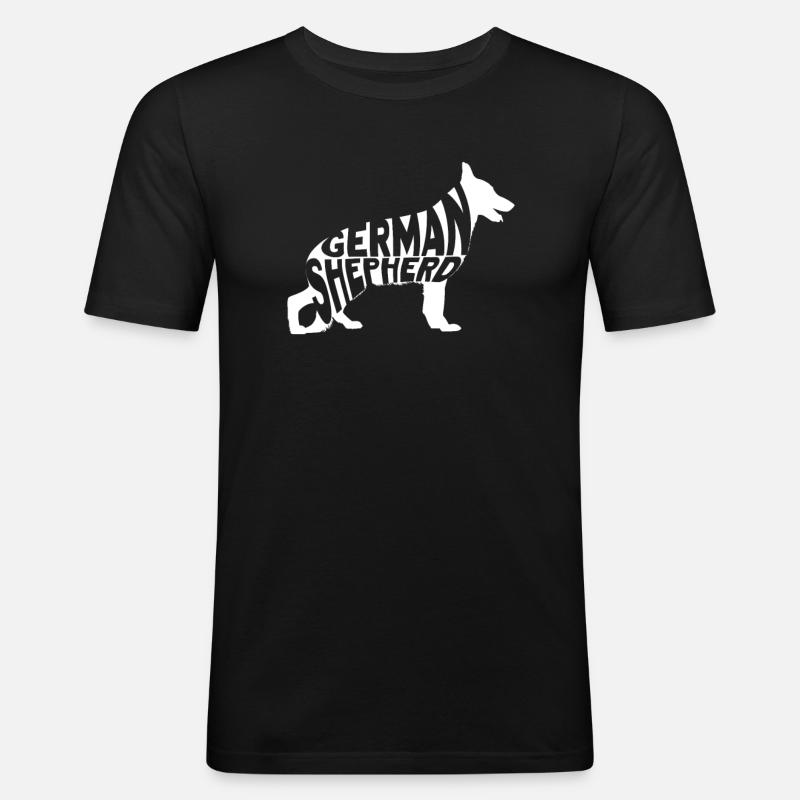 Deutscher Schäferhund - Männer Slim Fit T-Shirt - Schwarz