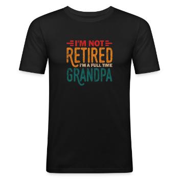 Retirement - Men's Slim Fit T-Shirt - black - Front - Nik (191cm)