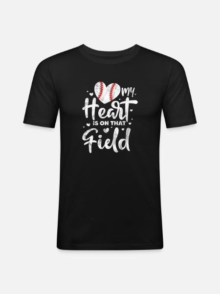 Softball - T-shirt près du corps Homme - noir