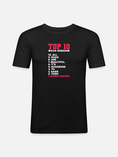 German Shepherd - Men's Slim Fit T-Shirt - black