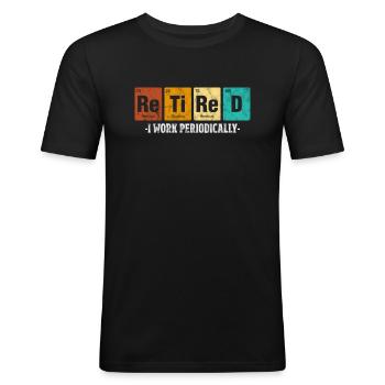 Retirement - Men's Slim Fit T-Shirt - black - Front - Nik (191cm)