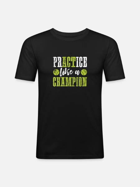 Softball - Men's Slim Fit T-Shirt - black