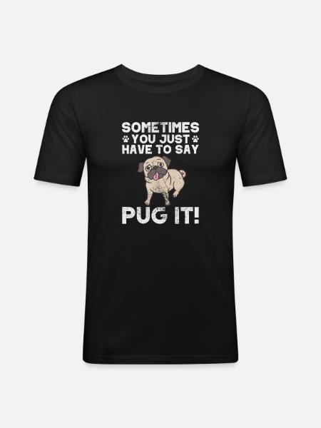 Pug - Men's Slim Fit T-Shirt - black