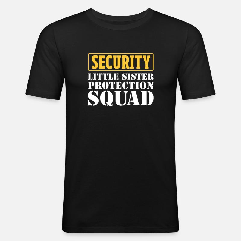 Schwester - Männer Slim Fit T-Shirt - Schwarz