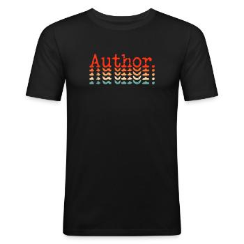 Author - Men's Slim Fit T-Shirt - black - Front - Nik (191cm)