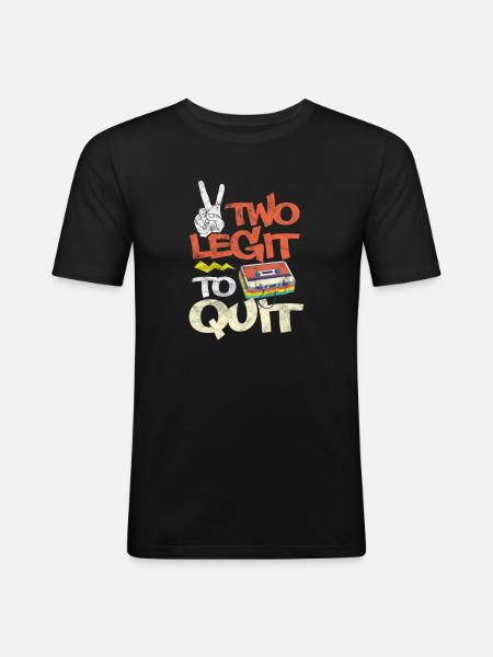 Hip Hop - Männer Slim Fit T-Shirt - Schwarz