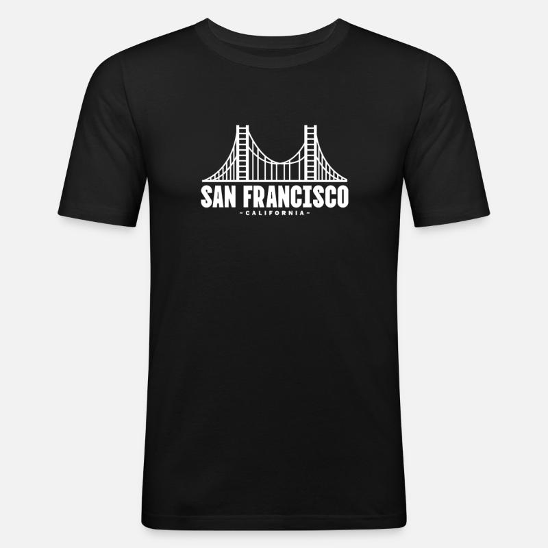 San Francisco - Männer Slim Fit T-Shirt - Schwarz