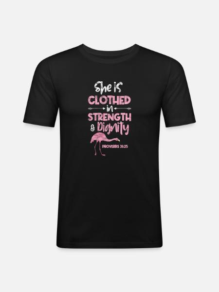 Flamingo - Men's Slim Fit T-Shirt - black