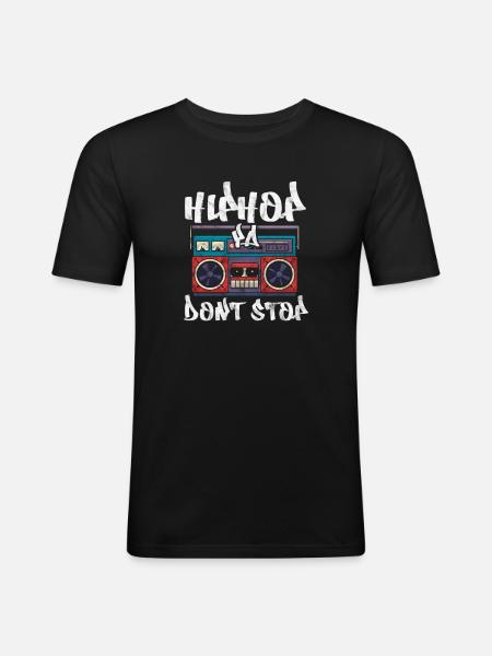 Hip-hop - T-shirt près du corps Homme - noir
