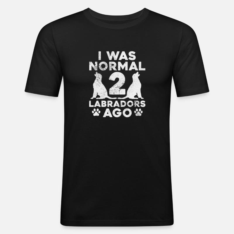 Labrador - Männer Slim Fit T-Shirt - Schwarz