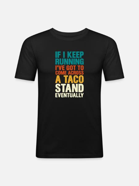Run - Men's Slim Fit T-Shirt - black