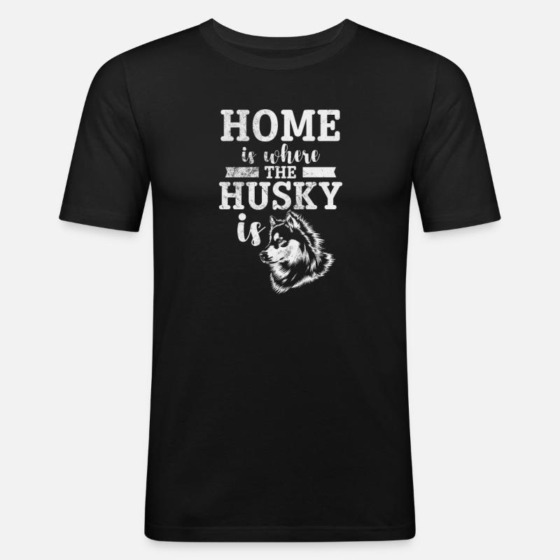 Husky - Männer Slim Fit T-Shirt - Schwarz