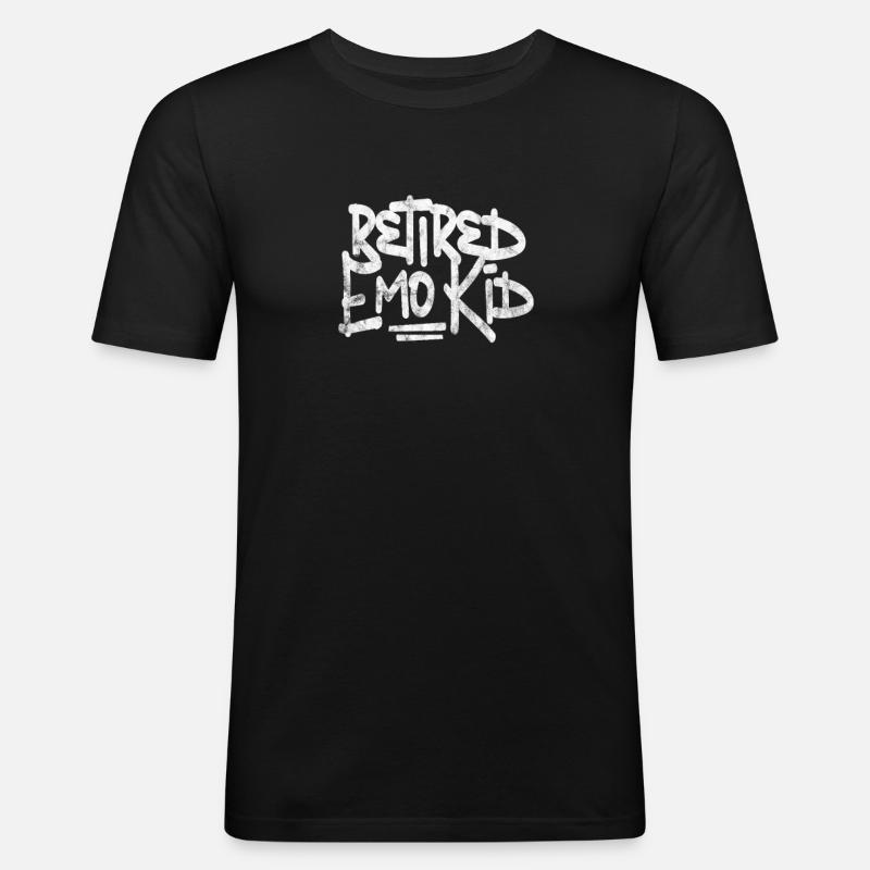 Ruhestand Emo - Männer Slim Fit T-Shirt - Schwarz