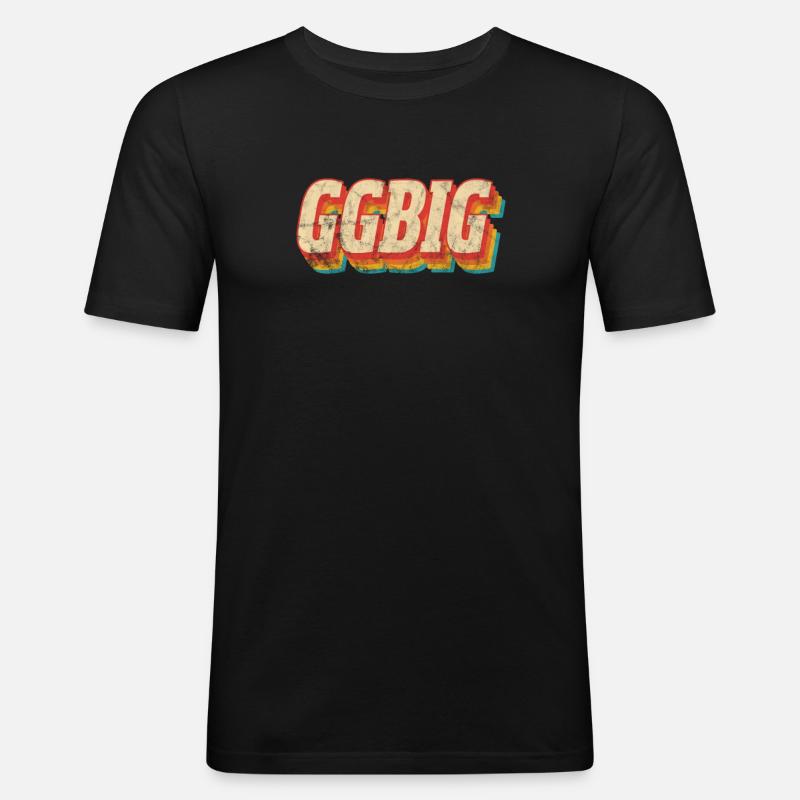 Große Schwester Bruder Geschwister Geschenk - Männer Slim Fit T-Shirt - Schwarz