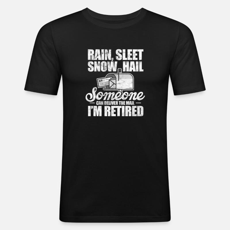 Ruhestand Postbeamter - Männer Slim Fit T-Shirt - Schwarz