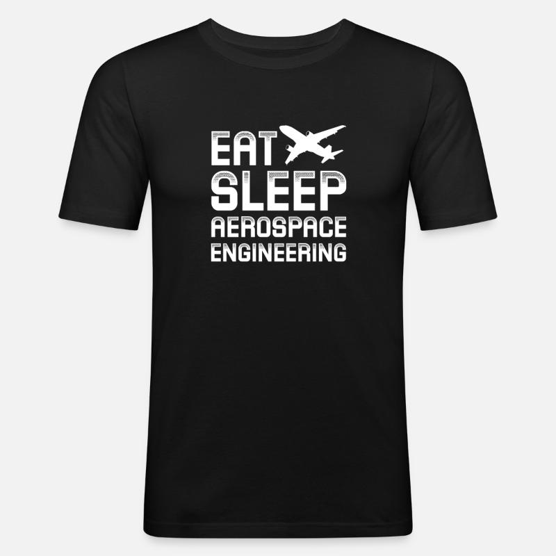 Space Engineer Aeronautical Engineer - Men's Slim Fit T-Shirt - black