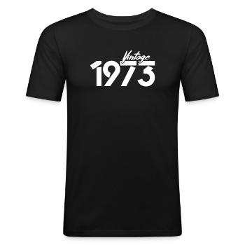 1973 - Men's Slim Fit T-Shirt - black - Front - Nik (191cm)