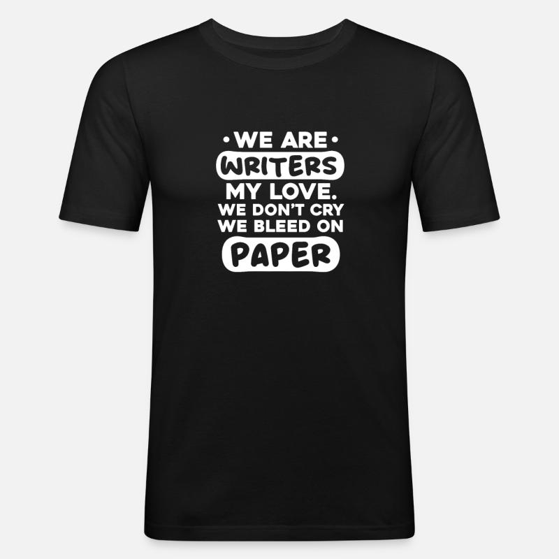 Autor - Männer Slim Fit T-Shirt - Schwarz
