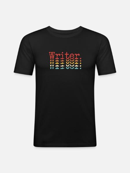 author - Men's Slim Fit T-Shirt - black