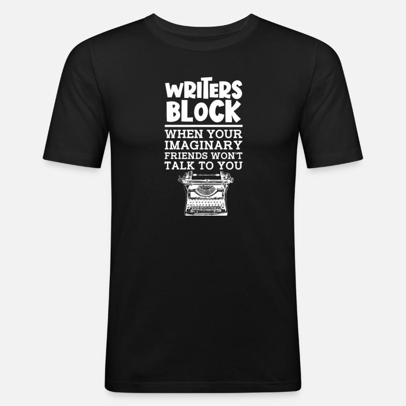 Autor - Männer Slim Fit T-Shirt - Schwarz