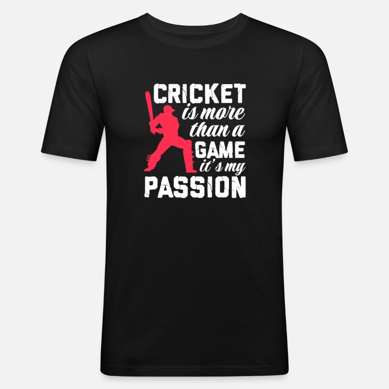 Cricket - Männer Slim Fit T-Shirt - Schwarz