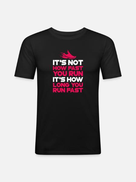 Run - Men's Slim Fit T-Shirt - black