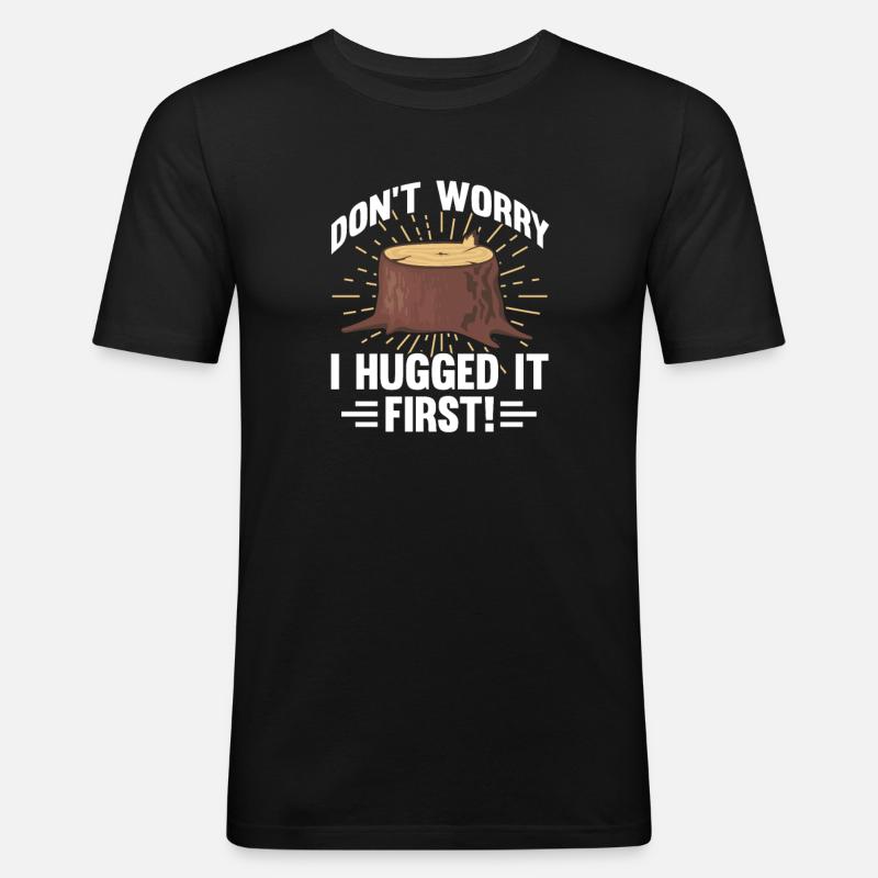 Baumpfleger - Männer Slim Fit T-Shirt - Schwarz