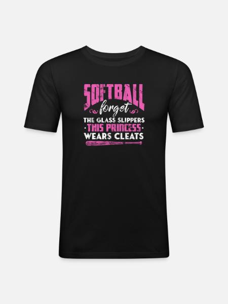 Softball - Men's Slim Fit T-Shirt - black